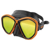 Tauchermaske Symbol Asian Fit Mit Spiegel-Linsen Schwarz-Orange Seac 75-72O-SBL-LS