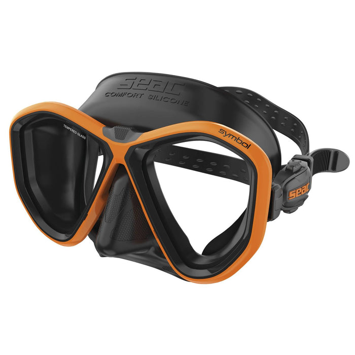 Tauchermaske Symbol Asian Fit Schwarz-Orange Seac 75-72O-SBL