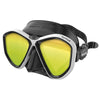 Tauchermaske Symbol Asian Fit Mit Spiegel-Linsen Schwarz-Weiß Seac 75-72W-SBL-LS