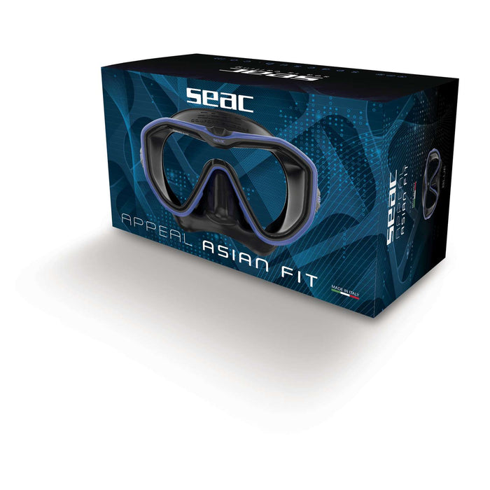 Tauchermaske Appeal Asian Fit Schwarz-Blau Seac 75-75B-SBL