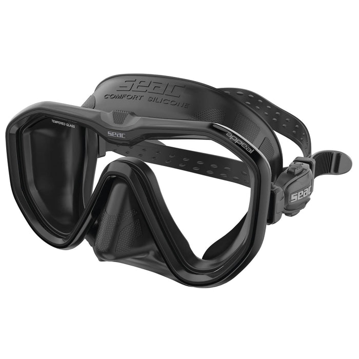 Tauchermaske Appeal Asian Fit Schwarz-Schwarz Seac 75-75N-SBL