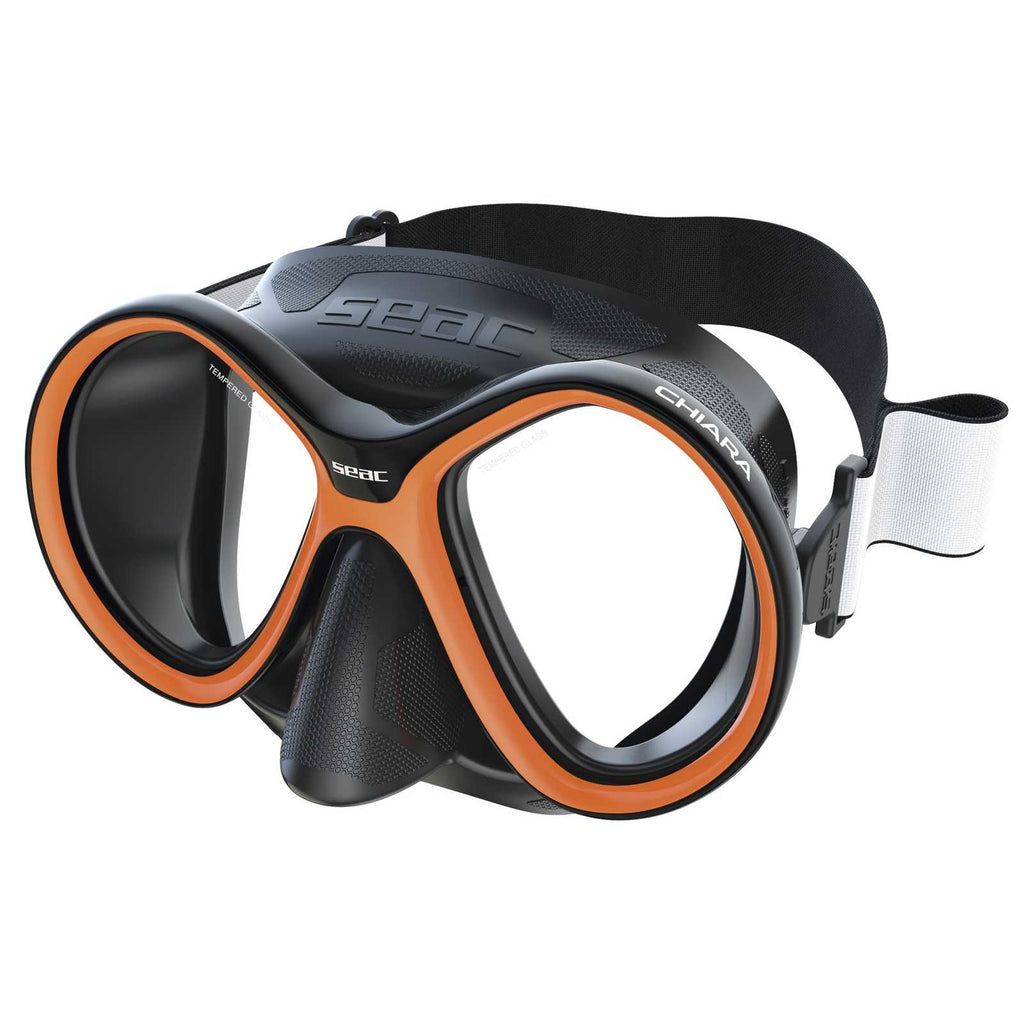 Tauchermaske Chiara Schwarz-Orange Seac 75-77O-SBL