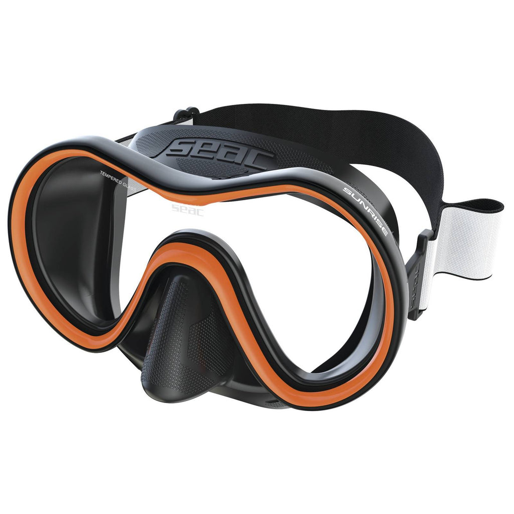 Tauchermaske Sunrise Schwarz-Orange Seac 75-78B-SKL