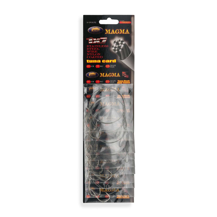 Stahl Draht Thunfisch Karte Ohne Wirbel 1x7 40cm 7kg Größe 4 Lineaeffe 7980904