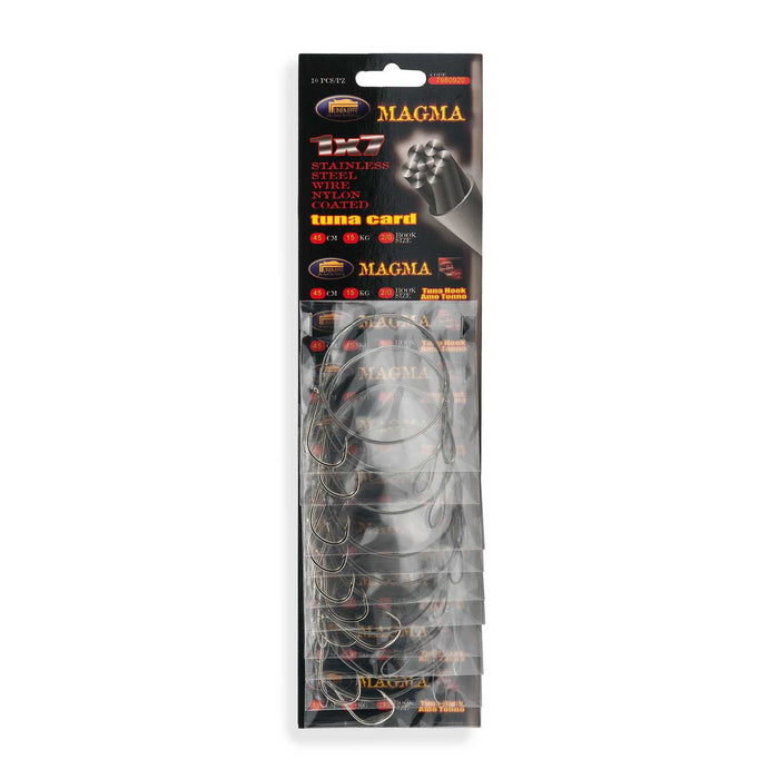 Stahl Draht Thunfisch Karte Ohne Wirbel 1x7 45cm 15kg Größe 2-0 Lineaeffe 7980920