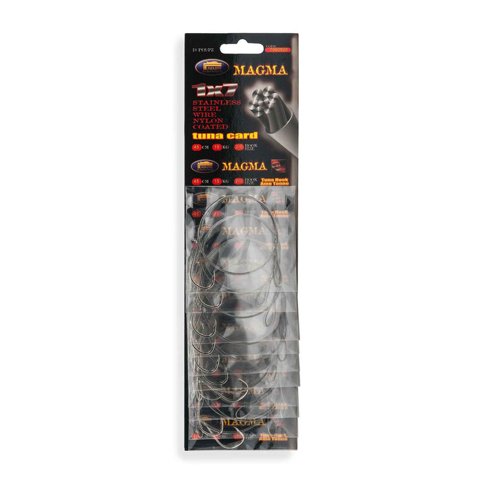 Stahl Draht Thunfisch Karte Ohne Wirbel 1x7 50cm 20kg Größe 3-0 Lineaeffe 7980930