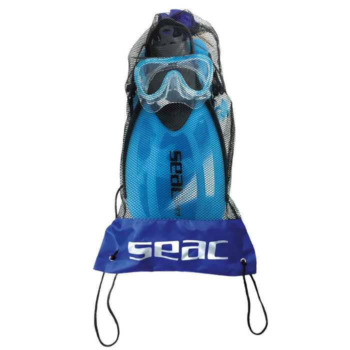 Schnorchelset Tris Sprint Dry Kinder Blau 32-35 Seac 89-30B-32-35