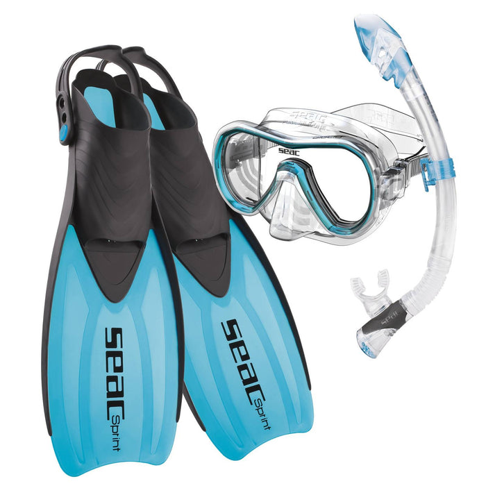 Schnorchelset Tris Sprint Dry Blau 45-47 Seac 89-30B-45-47