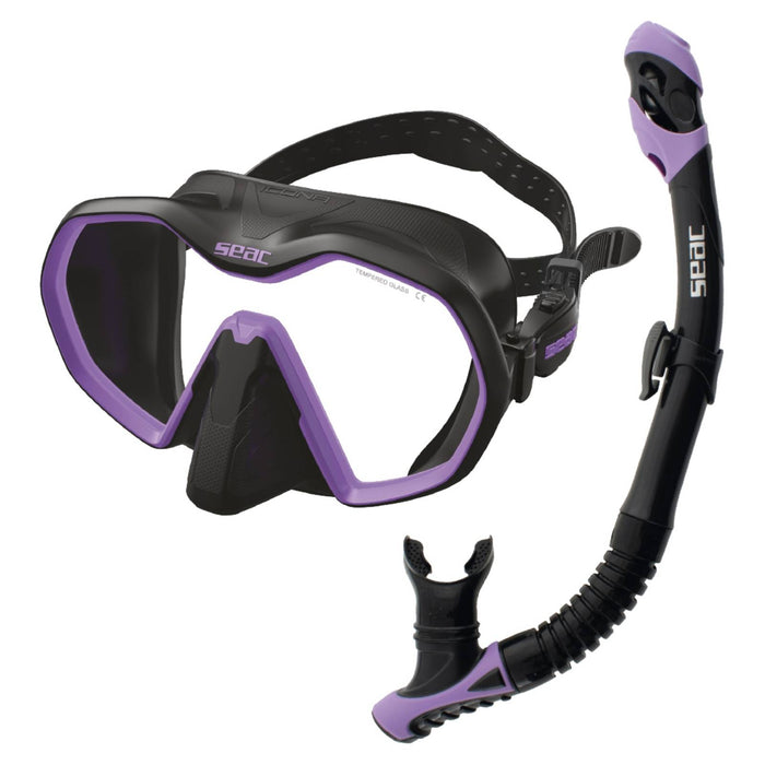 Tauchset Bis Icona Reverse Dry Schwarz-Lila Seac 89-96NLL