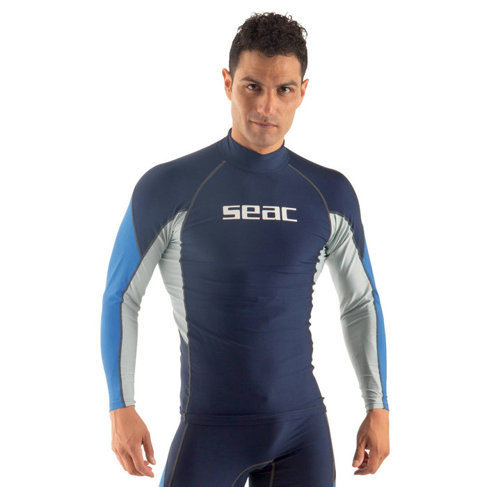 Rash Guard Raa Lang Evo Mann Dunkel-Blau XL Seac 9316-05