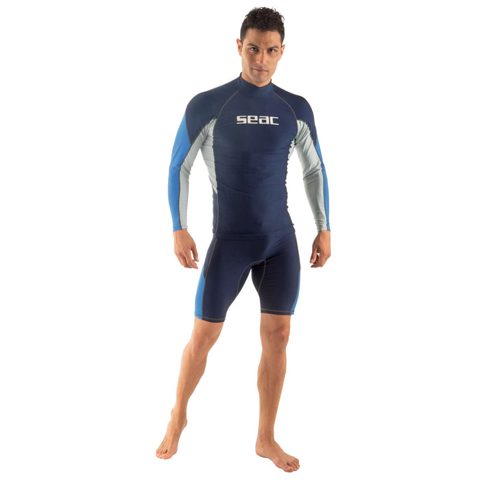 Rash Guard Raa Lang Evo Mann Dunkel-Blau XXXL Seac 9316-07