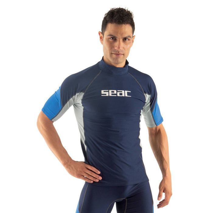 Rash Guard Raa Kurz Evo Mann Dunkel-Blau S Seac 9317-02