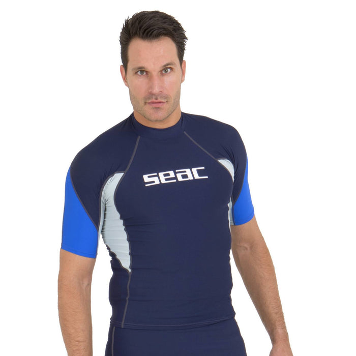 Rash Guard Raa Kurz Evo Mann Dunkel-Blau S Seac 9317-02