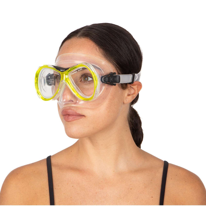 Schnorchelmaske Capri Slt Klar-Gelb Seac 9419Y