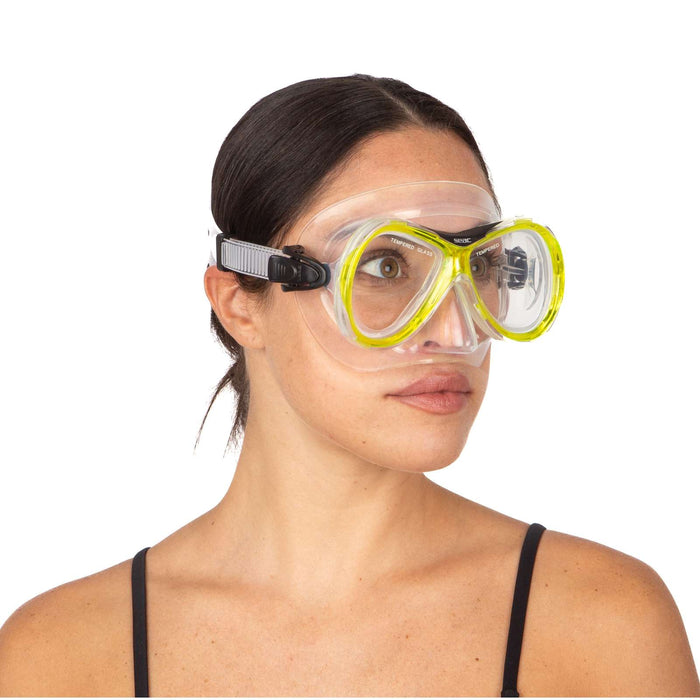 Schnorchelmaske Capri Slt Klar-Gelb Seac 9419Y