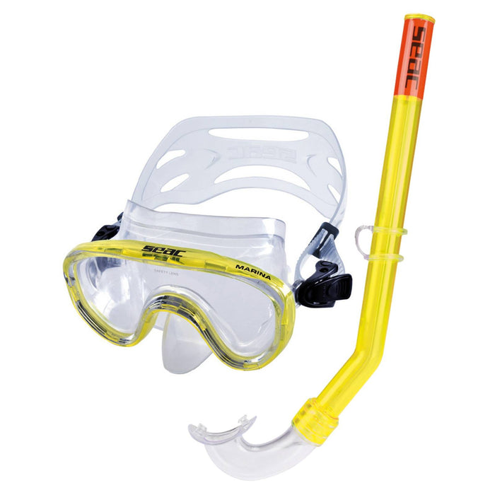 Schnorchelset Marina Slt Z Piccolo Klar-Gelb Seac 9468Y