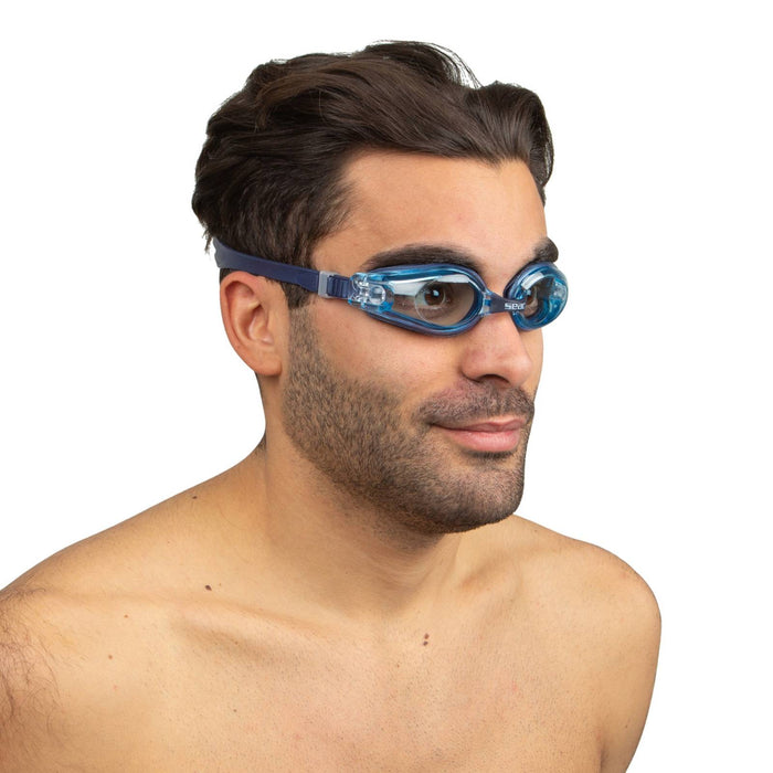 Schwimmbrille Jump Blau Hellblaue Gläser Seac 9913B