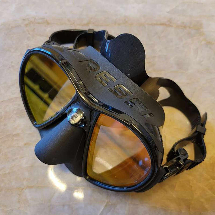 Diving Silicone Mask Zeus Black-Orange Lenses Cressi DS4750509