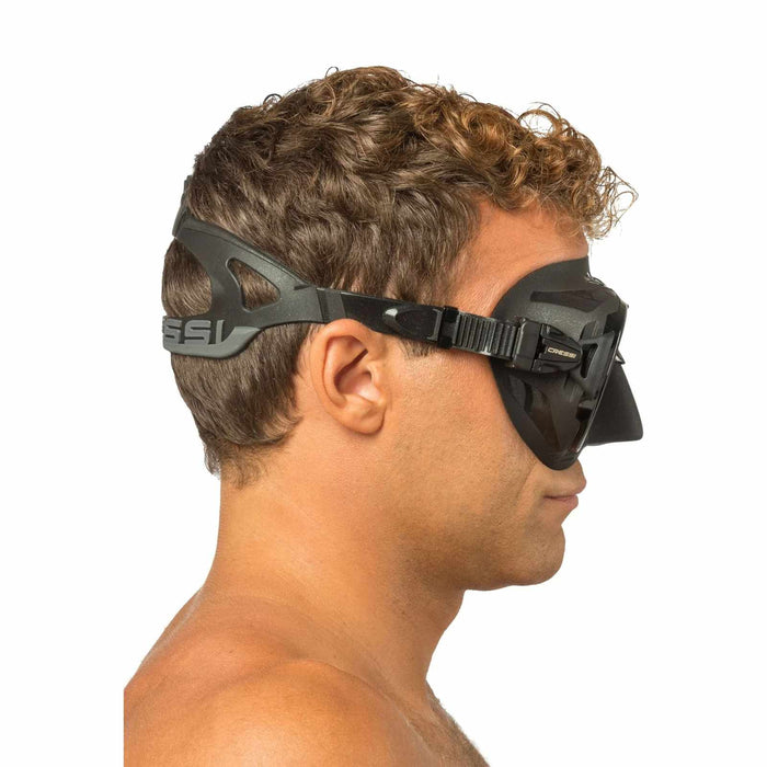 Diving Silicone Mask Zeus Black-Orange Lenses Cressi DS4750509