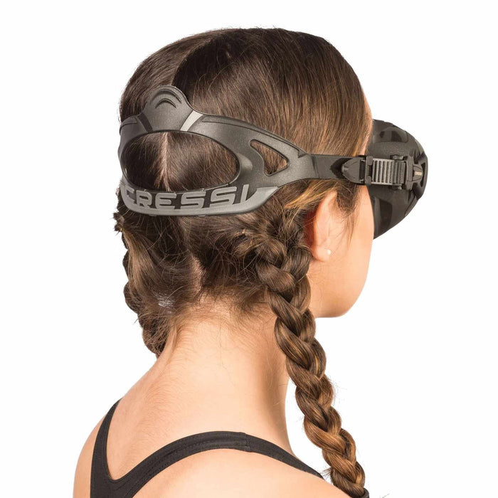 Diving Silicone Mask Zeus Black-Orange Lenses Cressi DS4750509