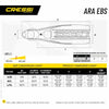 Diving Fins Master Ara Ebs Black S-M-EU 39-41-UK 7-8 Cressi BE135540