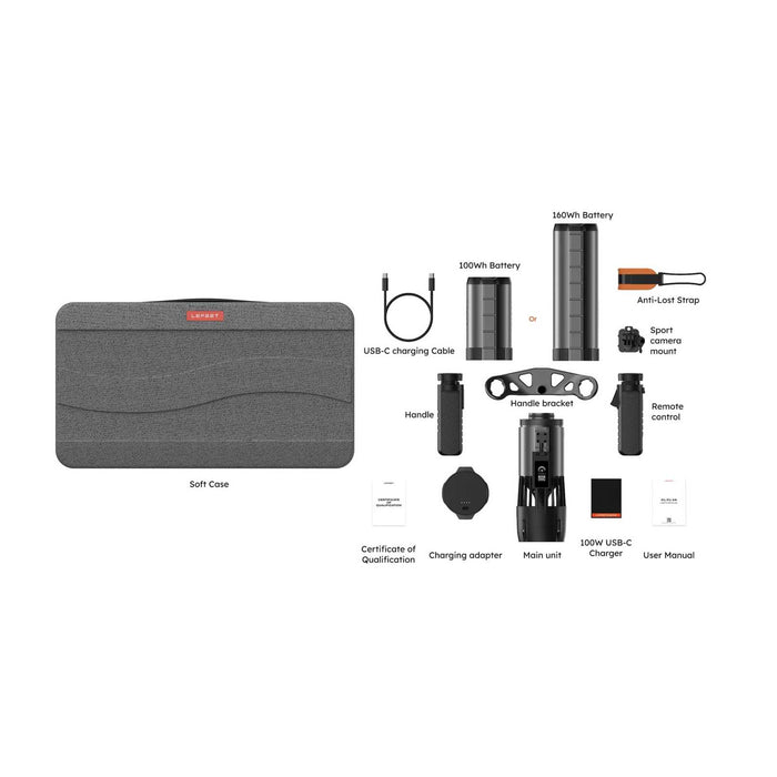 Unterwasser-Scooter P1 XR Doppelset Grau Lefeet C041020_2