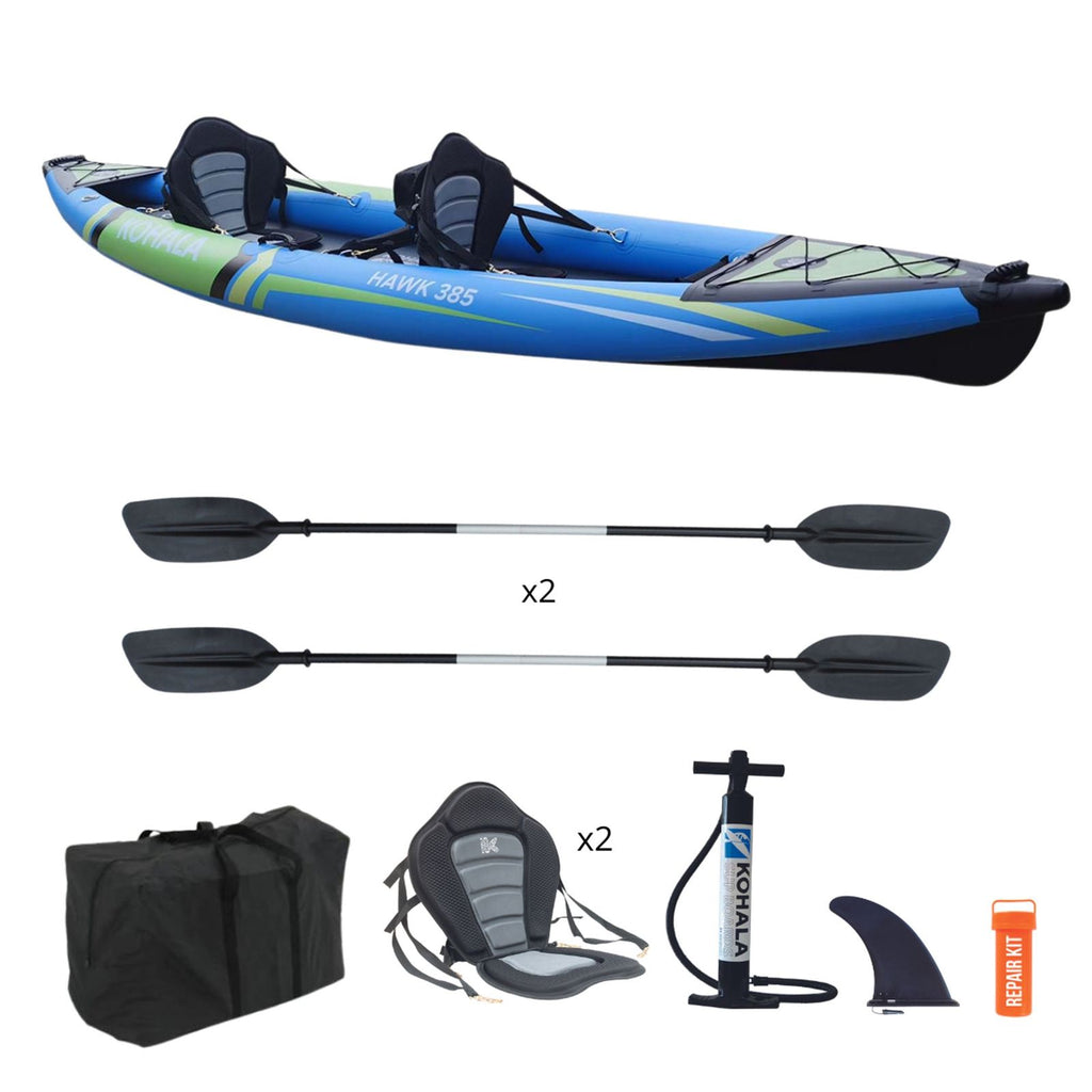 Aufblasbares Kajak Hawk 385 2 Personen-Tandem Kohala KHD385
