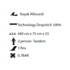 Aufblasbares Kajak Caravel 440 2 Personen-Tandem Kohala KHD440