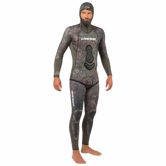 Fishing Wetsuit Top Seppia Ultraspan Man 3,5mm Camo S-2 Cressi LE468002