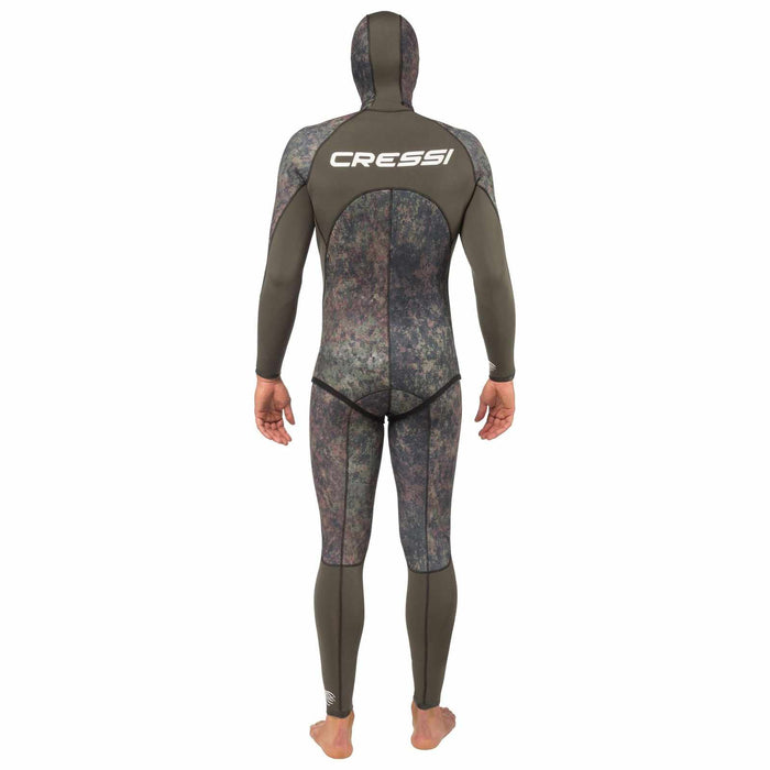 Fishing Wetsuit Top Seppia Ultraspan Man 3,5mm Camo S-2 Cressi LE468002