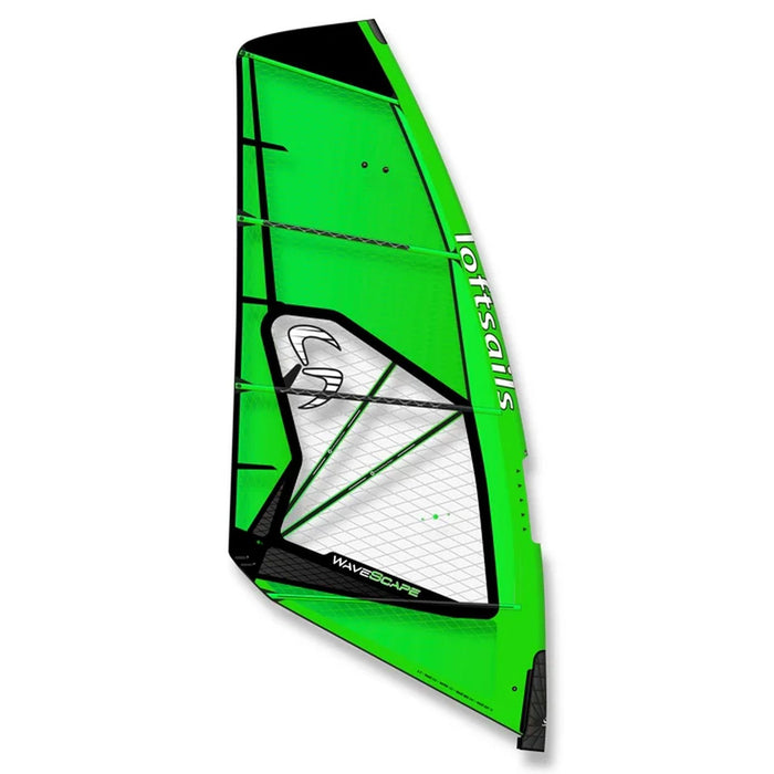 Windsurfing Sail Wavescape Green 2024-25 Size 5.0 Loftsails LS060012360