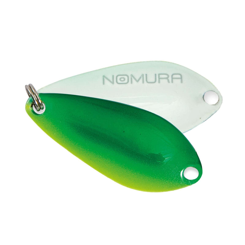 Köder Aki Löffel Dunkelgrün Gelbe Streifen 3g Nomura NM46370930