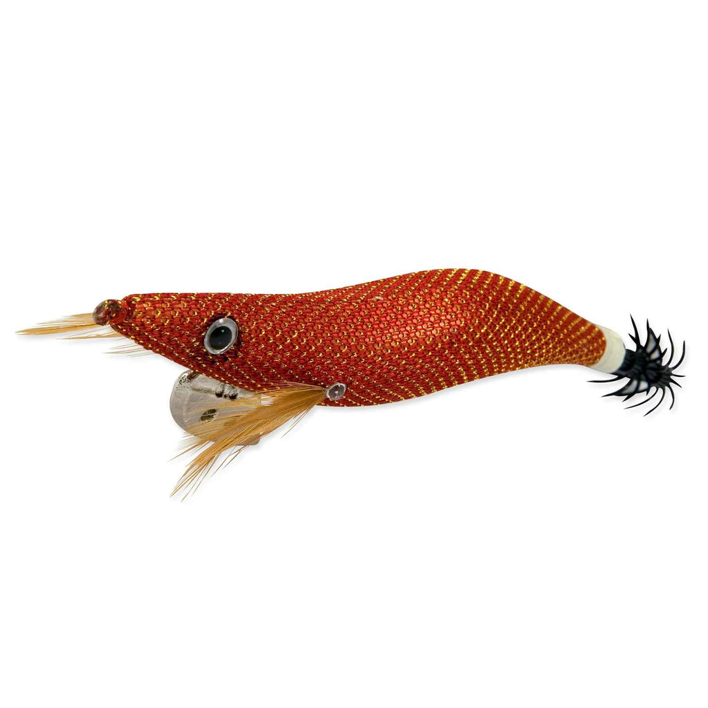 Köder Eging Meer Tintenfisch Jig Fluo Rot Größe 3,50 Nomura NM69990035