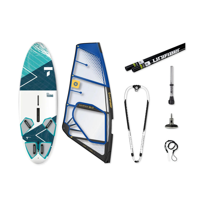 Zestaw windsurfingowy Freeride Wind Techno 160D z mieczem i ożaglowaniem Maverick II 4.5 Unifiber UF90