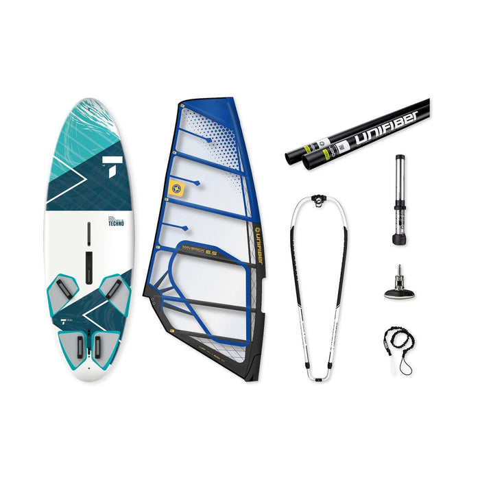 Zestaw windsurfingowy Freeride Wind Techno 160D z mieczem i ożaglowaniem Maverick II 6.5 Unifiber UF90