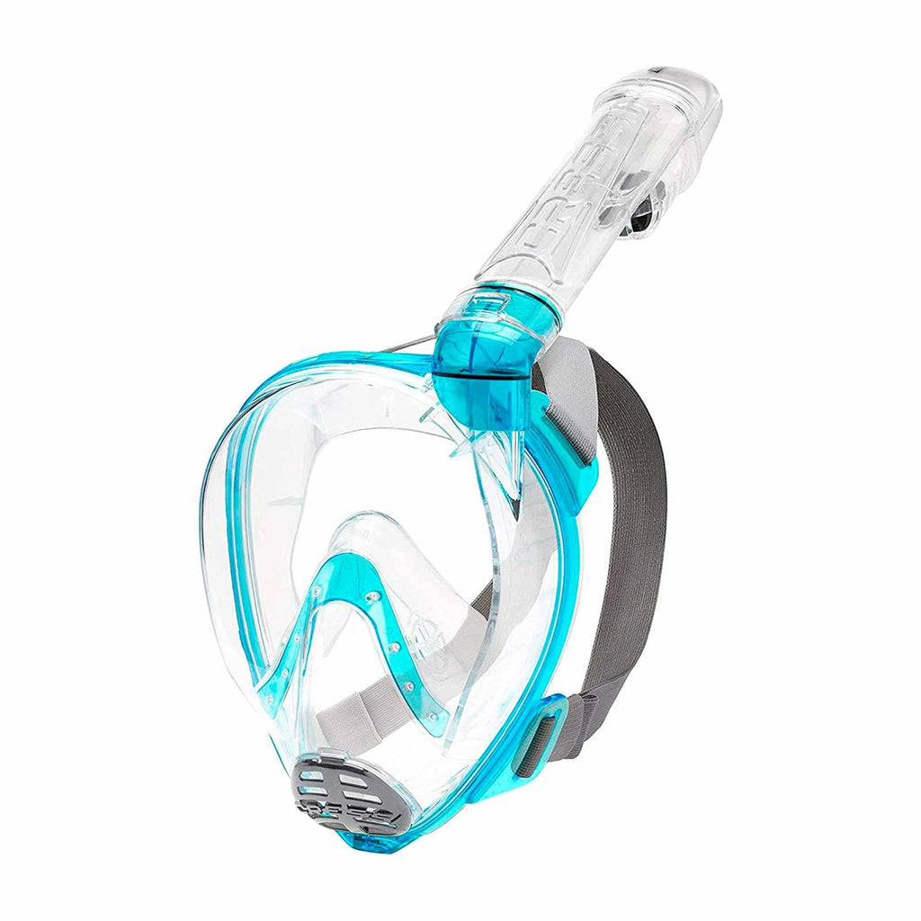 Snorkeling Full Face Mask Baron Transparent-Aquamarine SM Cressi XDT020025