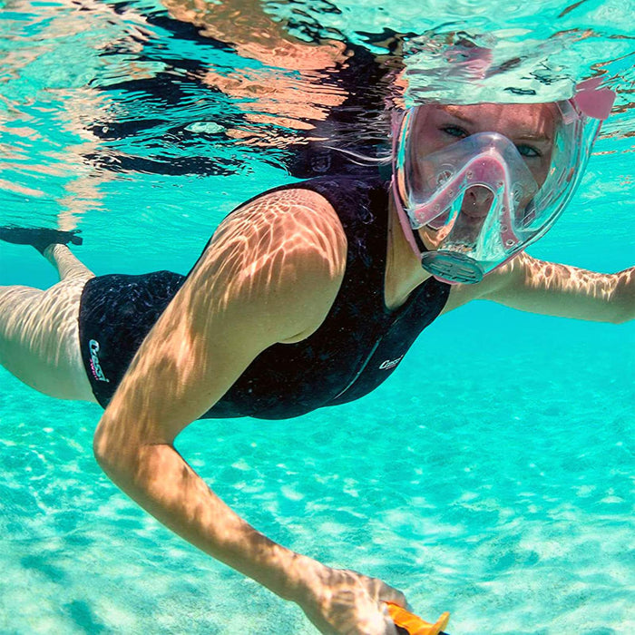 Snorkeling Full Face Mask Baron Dark-Blue SM Cressi XDT025020